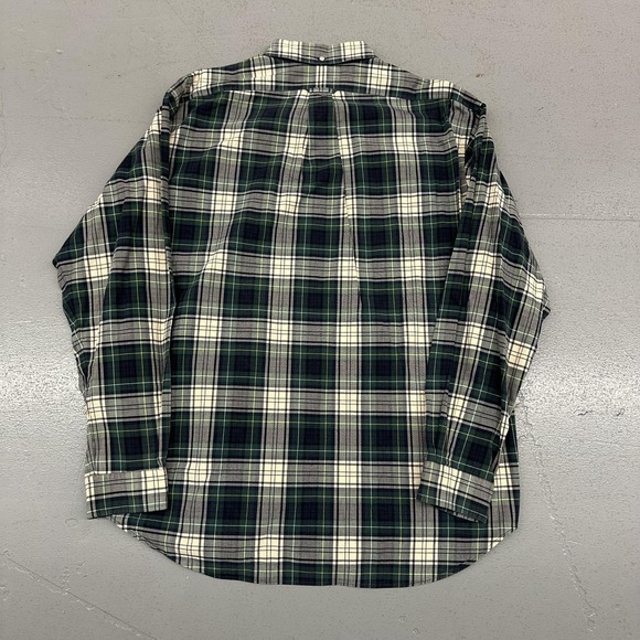 Ralph Lauren Blake Shirt Mens XL Green Navy Plaid Button Down Cotton Casual - Picture 9 of 12